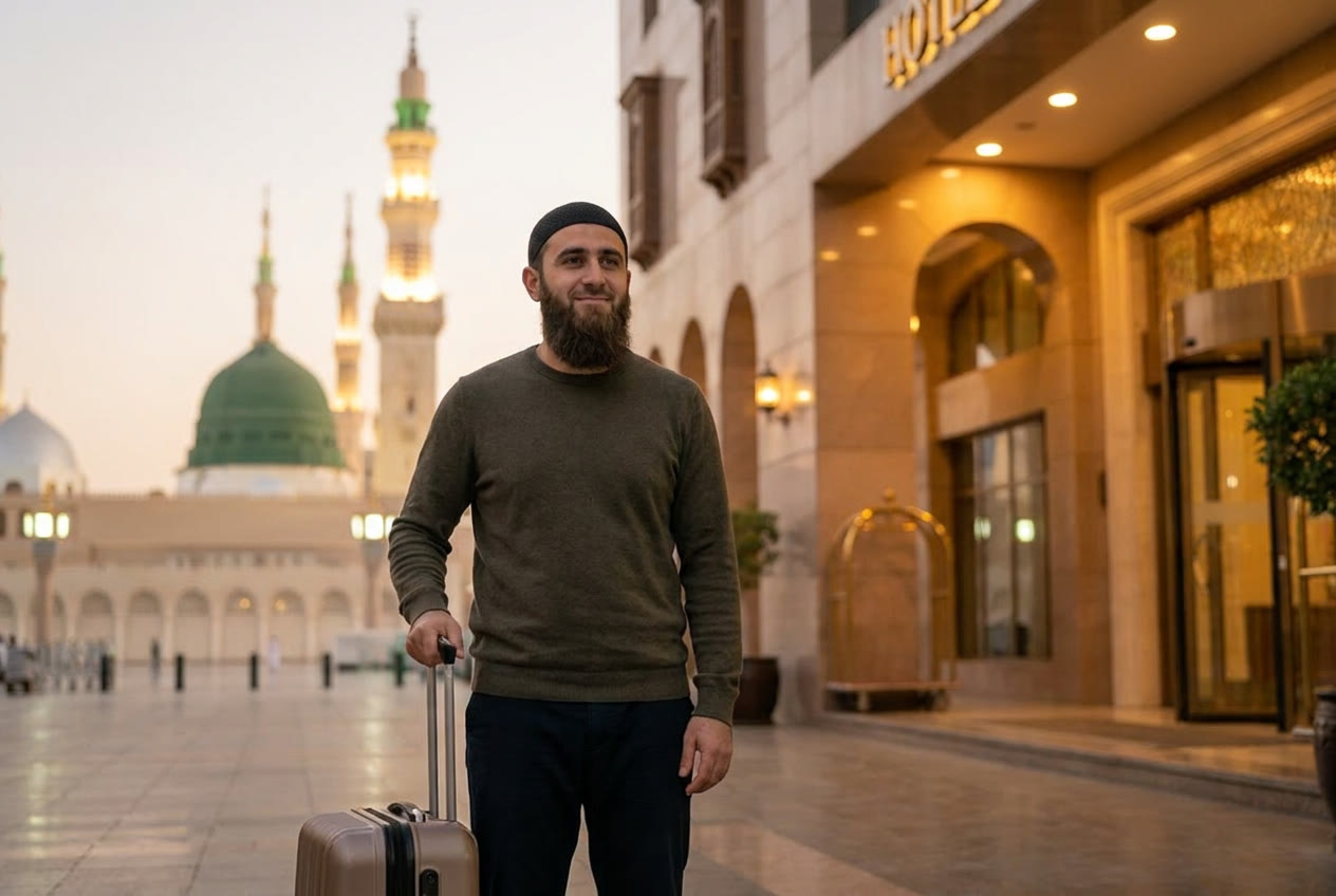 Mit umrax – angekommen, entspannt, an der Moschee